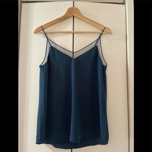 *ARITZIA* Babaton V neck tank top with adjustable straps in teal blue size XS